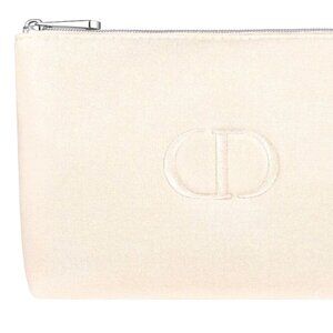 Dior Trousse Bag Makeup Travel Cosmetic Bag Soft Beige Neutral Dior Beauty New